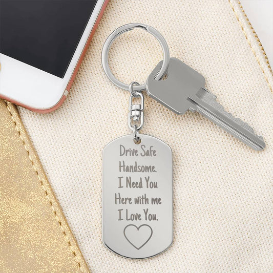 I need you | Engraved Dog Tag Keychain
