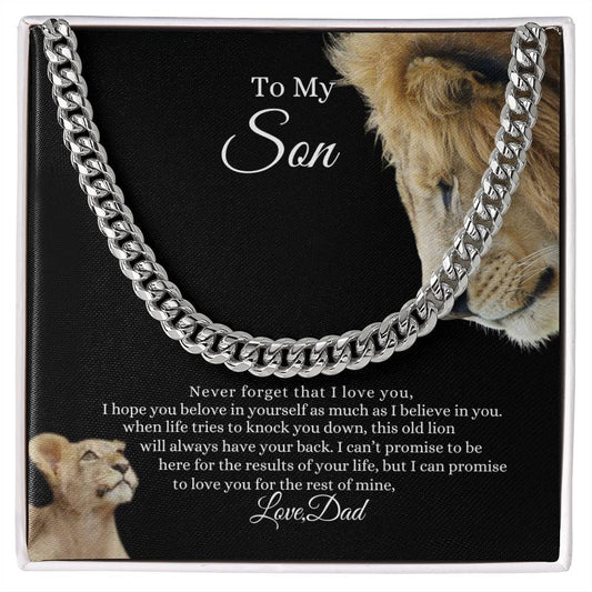 To My Son |Cuban Link Chain