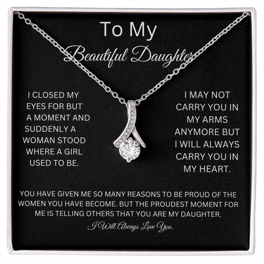 To My Beautiful Daughter |Alluring Beauty Necklace