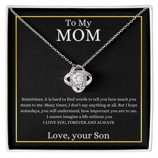 To My Mom | Love Knot Necklace | Mother's Day Gift