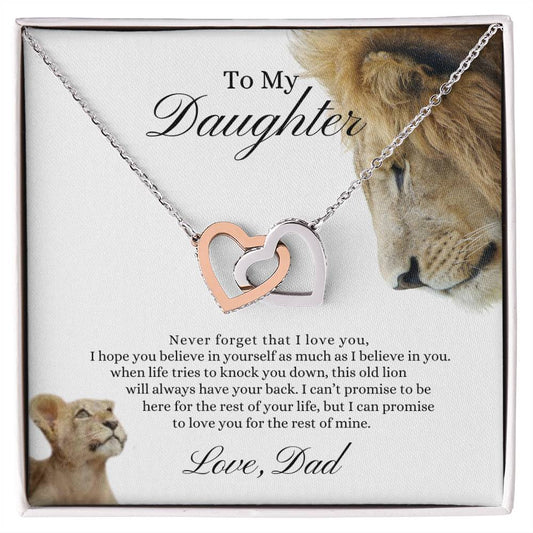 To my daughter| Interlocking Hearts Necklace