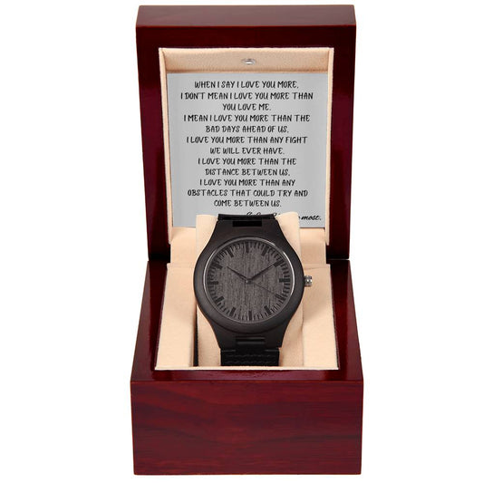 I love you | Wooden Watch