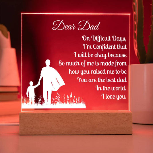 Dear Dad | Acrylic Square Plaque