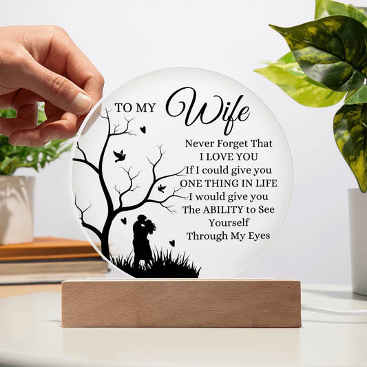 To My Wife | Acrylic Circle Plaque