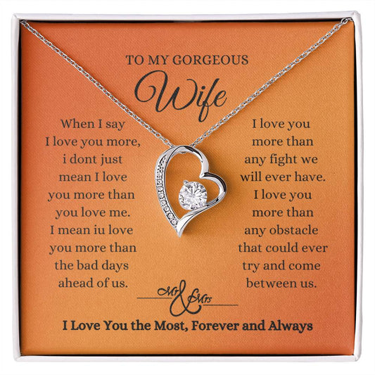 To My Gorgeous Wife | Forever Love Necklace